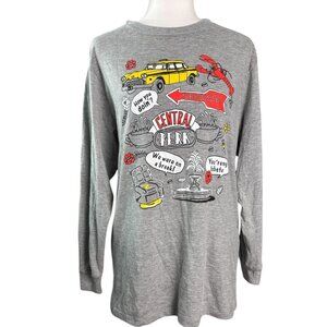 FRIENDS Central Perk Long Sleeve Crew Neck Graphic Tee T-Shirt Women's Size L
